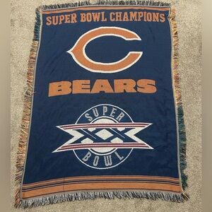 Chicago Bears Northwest Company Super Bowl XX Champions Woven Tapestry Throw